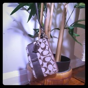 Coach Canvas Wristlet